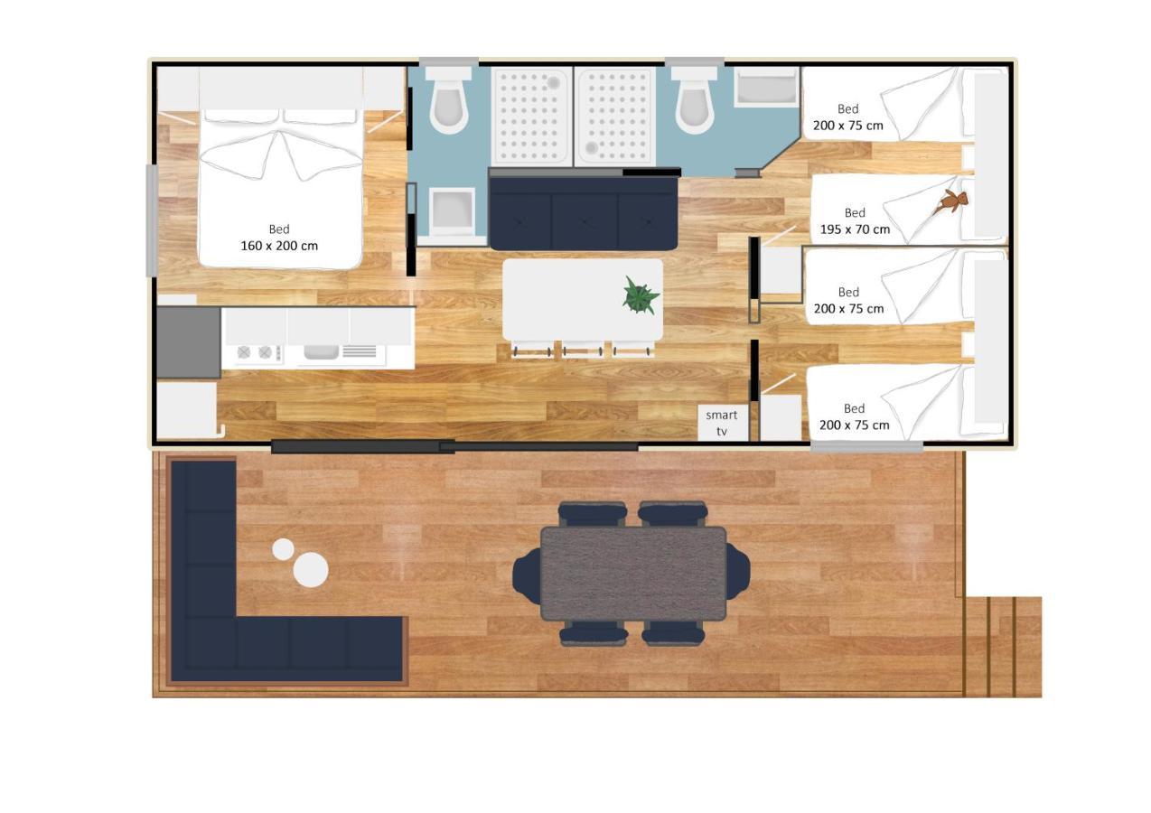 Estivo Premium Deluxe Mobile Homes On Camping Malibu Beach ليدو دي يسولو المظهر الخارجي الصورة