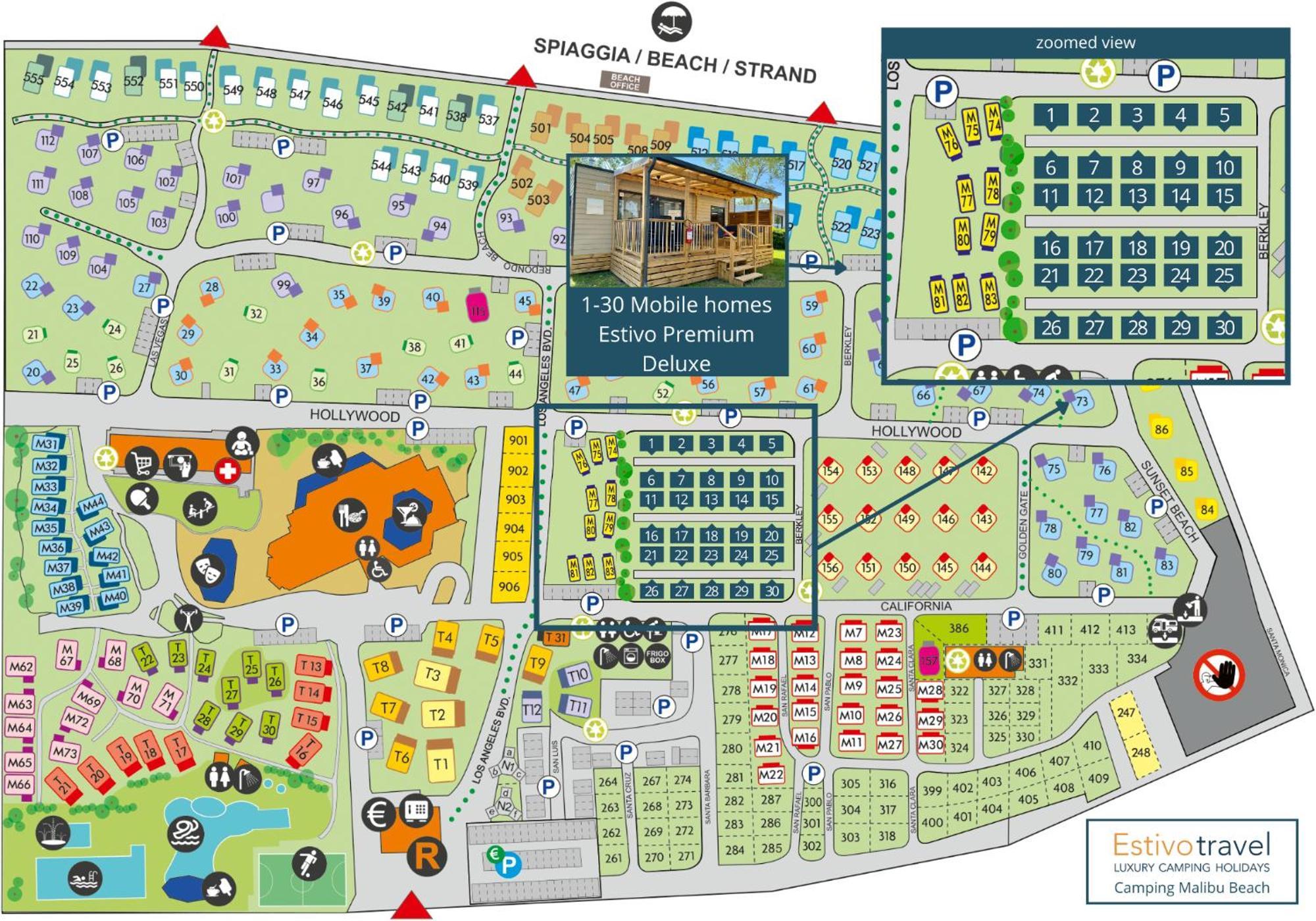 Estivo Premium Deluxe Mobile Homes On Camping Malibu Beach ليدو دي يسولو المظهر الخارجي الصورة